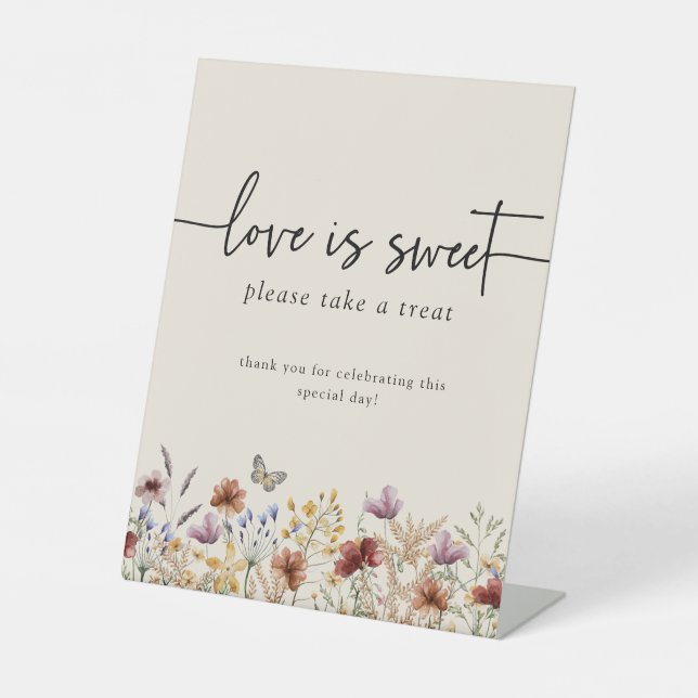 Signe De Table L'Amour Floral Est Doux (Recto)