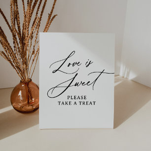 Signe De Table L'amour minimaliste moderne est Mariage doux