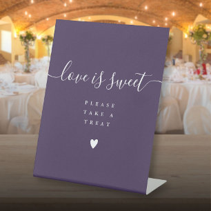Signe De Table L'amour pourpre est doux, prends une friandise en