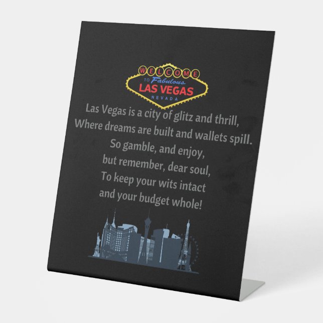 Signe De Table Las Vegas (Recto)
