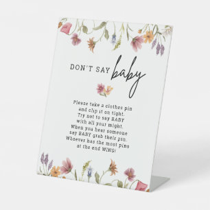 Signe De Table Le Baby shower Fleur sauvage du printemps ne dit p