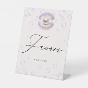 Signe De Table Le Baby shower Little Pearl Favore