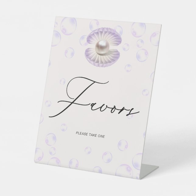 Signe De Table Le Baby shower Little Pearl Favore (Recto)