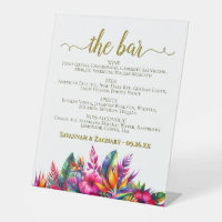 Le Bar - Jardin tropical Boissons Menu Mariage
