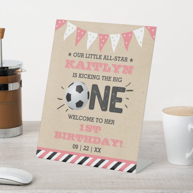 Signe De Table Le Big One | Football 1er anniversaire Bienvenue (In SItu)