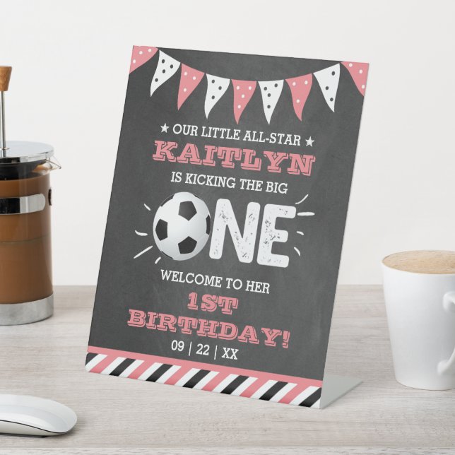 Signe De Table Le Big One | Football 1er anniversaire Bienvenue (In SItu)