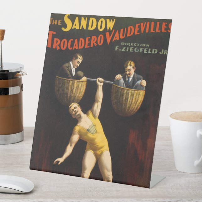 Signe De Table Le Sandow Eugen Sandow Vaudeville Weightlifter (In SItu)