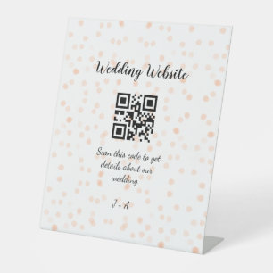 Signe De Table Le site web mariage scanner code QR pour les détai