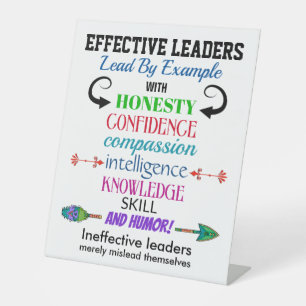 Signe De Table Leaders efficaces - Humour