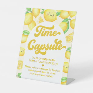 Signe De Table Lemon Anniversaire Heure Capsule Party Jeu