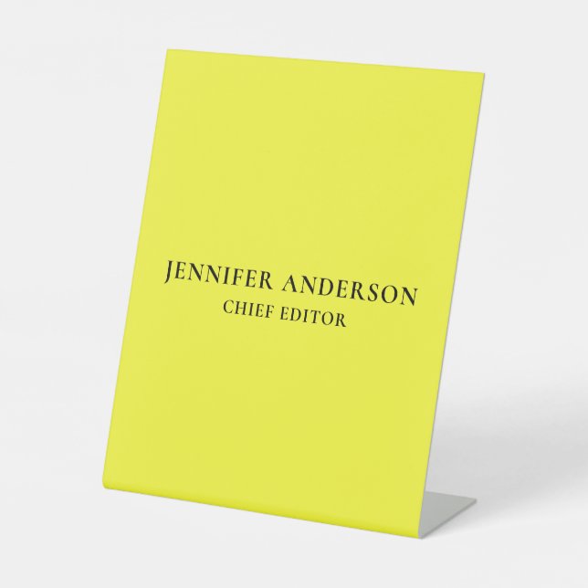 Signe De Table Lemon Yellow Professional Modern Plain Minimalist (Recto)
