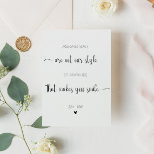 Signe De Table Les Sièges mariages Assignés Ne Sont Pas Notre Sty