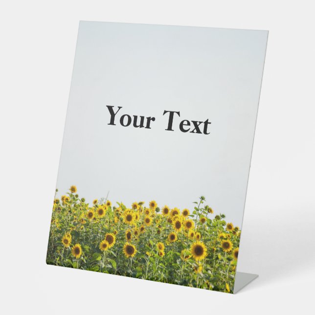Signe De Table Les tournesols dans un champ (Recto)