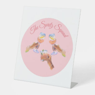 Signe De Table L'escouade Spritz Équipe nuptiale de la fête de