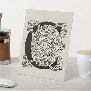 Signe De Table Lettre C Vintage Monogramme de noeud celtique