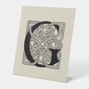 Signe De Table LETTRE G Vintage Céleste Knot Monogramme