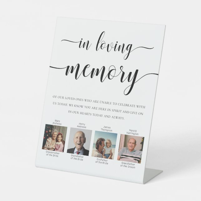 Signe De Table Leyton Photo In Love Memory Mariage (Recto)