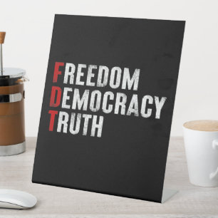 Signe De Table Liberté Démocratie Vérité