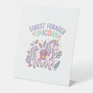 Signe De Table Licorne Forest Forager Licorne Conception Graphiqu