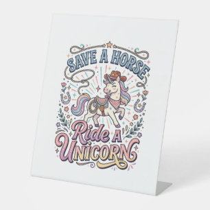 Signe De Table Licorne Sauve un Cheval Monte une Licorne Impressi