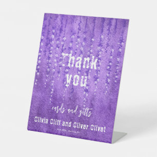 Signe De Table Lilac Lupines Cartes et Cadeaux Signal Pedestal