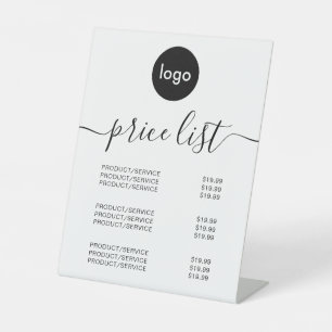 Signe De Table Liste de prix d'entreprise simple et moderne