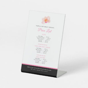 Signe De Table Liste de prix des produits de beauté orchidée noir