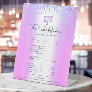 Signe De Table Liste de prix du menu Gâteaux de la Pâtisserie Gou