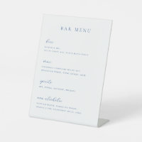 Liste des menus minimalistes à barres bleues franç