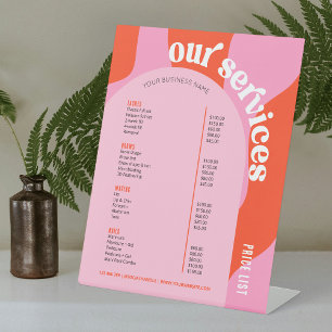 Signe De Table Liste des prix des services aux entreprises Super