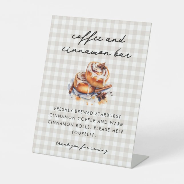 Signe De Table Little Bun in the Oven Baby Shower Coffee Bar  (Recto)