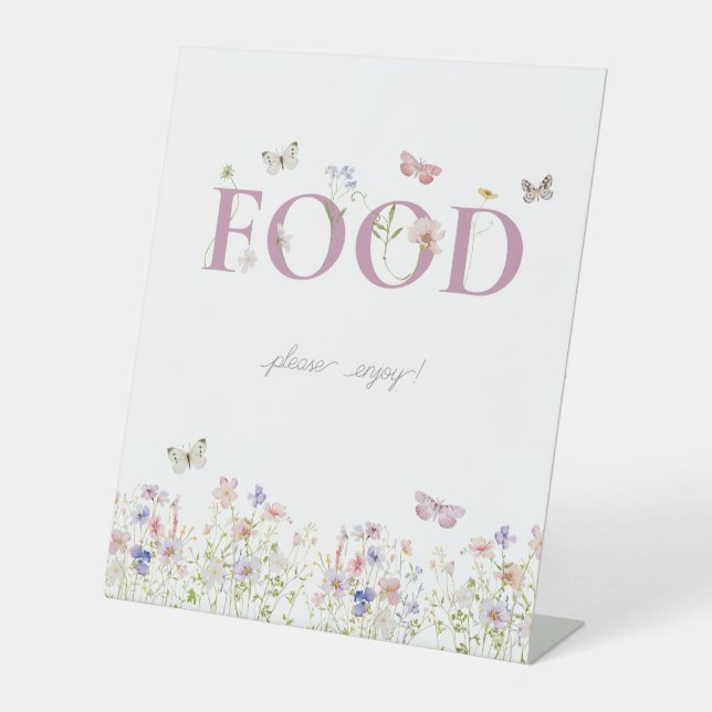 Signe De Table Little Butterfly 1er Birthday Food (Recto)