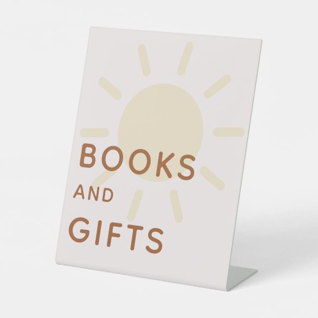 Signe De Table Little Ray of Sunshine Baby shower Livres et cadea (Recto)