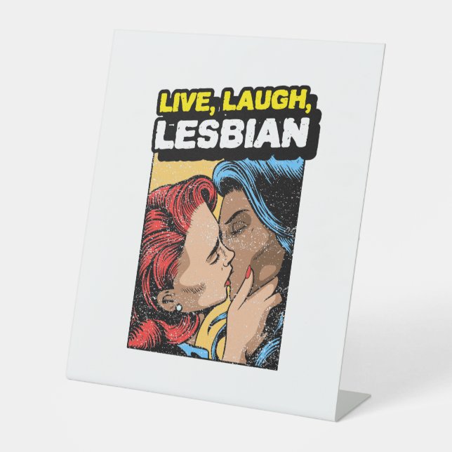 Signe De Table Live Laugh Lesbian (Recto)