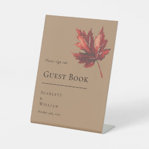 Signe De Table Livre d'hôtes Mariage en terre cuite d'automne sim