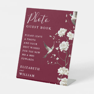 Signe De Table Livre d'or de mariage photo chinoiserie Bourgogne