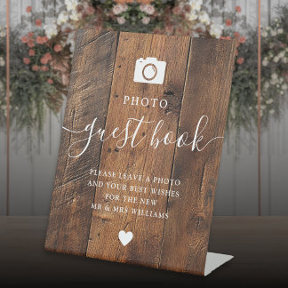 Signe De Table Livre d'or photo de grange en bois rustique