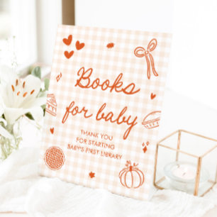 Signe De Table Livres de douche pour bébé Cutie Pie d'automne pou