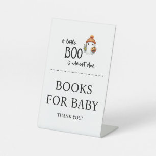 Signe De Table Livres Little Boo d'Halloween pour Baby Shower