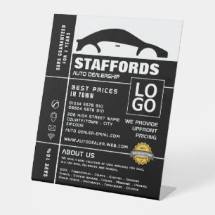 Signe De Table Logo automobile, concessionnaire automobile public