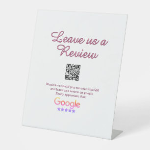 Signe De Table logo de l'entreprise de revue Google Scan QR revie