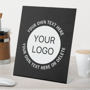 Signe De Table Logo d'entreprise ou toute image et texte modifiab
