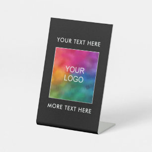 Signe De Table Logo d'entreprise Texte minimaliste moderne Modèle