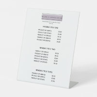 Logo féminin | Lavande | Liste des prix du Spa de 