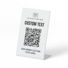 Logo personnalisé, code QR et texte blanc ou coule