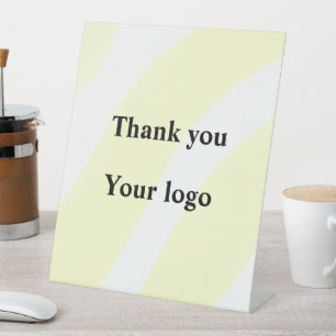 Signe De Table Logo personnalisé simple et élégant ici société
