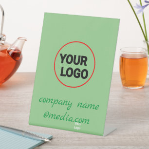 Signe De Table Logo personnalisé simple et élégant ici société g
