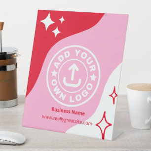 Signe De Table Logo professionnel moderne rose et rouge personnal