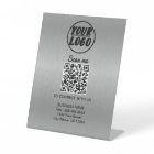 Logo professionnel personnalisé Code QR Silver