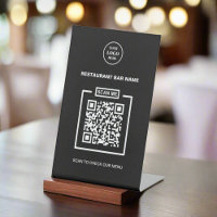 Logo professionnel personnalisé noir et blanc QR C